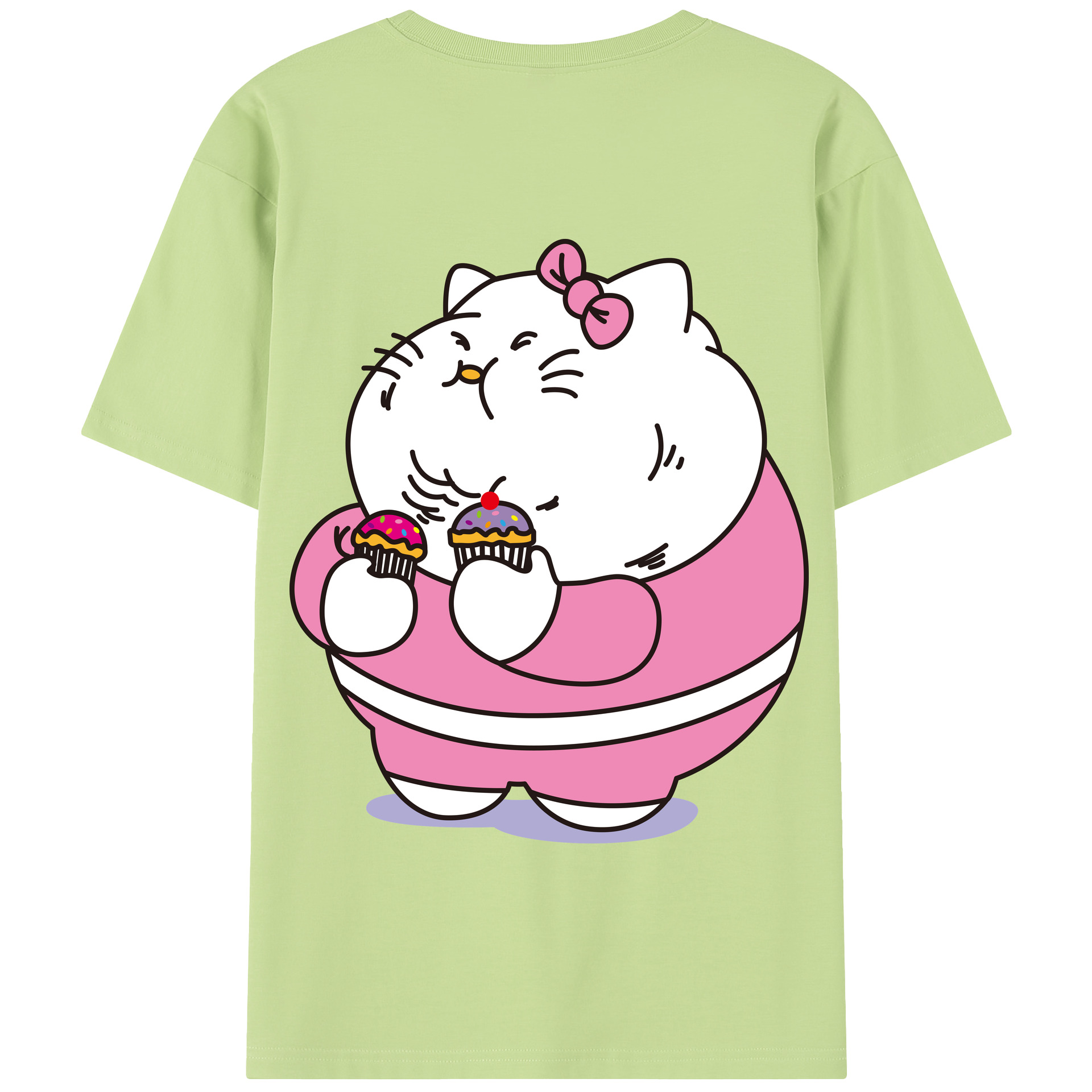 （画像用） Hello Kitty ハローキティ 綿100％半袖Tシャツ（背面プリント）